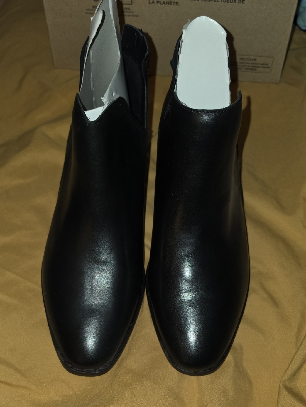 Black Leather Ankle Booties